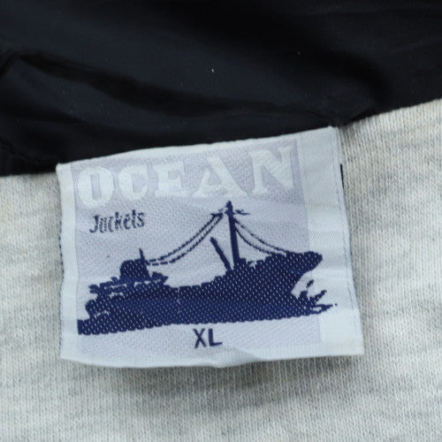 Ocean Jackets Men's Black XL Hooded Windbreaker Jacket