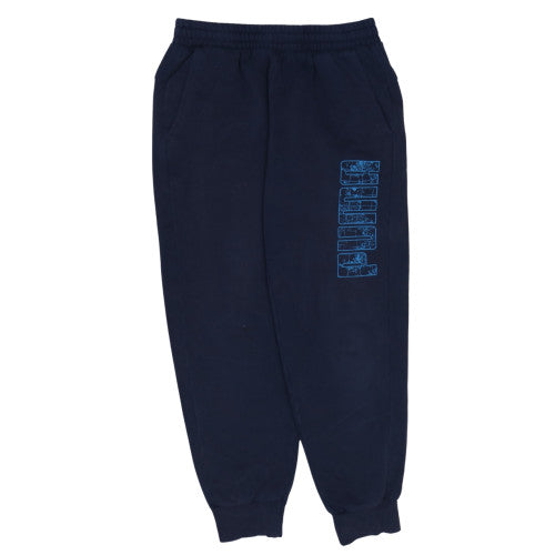 Puma Men's Blue Sweatpants M Regular Fit Elastic Waist Logo Joggers