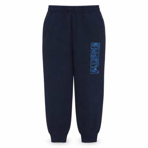 Puma Men's Blue Sweatpants M Regular Fit Elastic Waist Logo Joggers