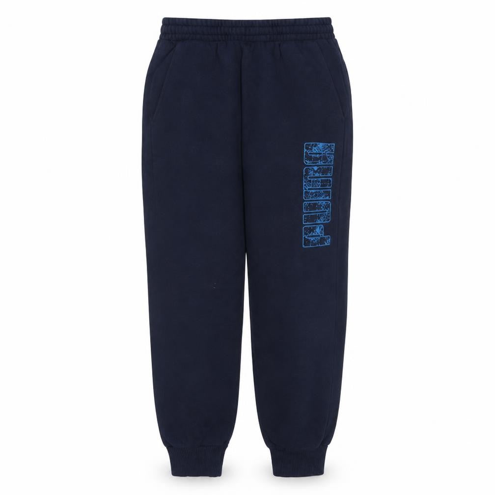 Puma Men's Blue Sweatpants M Regular Fit Elastic Waist Logo Joggers
