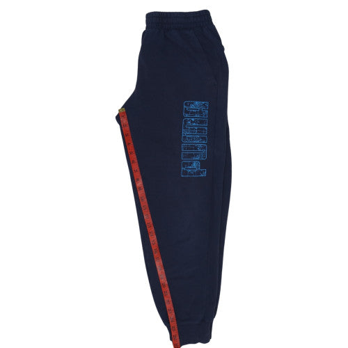Puma Men's Blue Sweatpants M Regular Fit Elastic Waist Logo Joggers