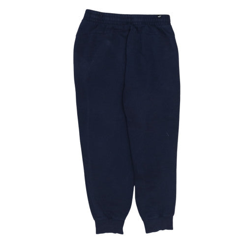 Puma Men's Blue Sweatpants M Regular Fit Elastic Waist Logo Joggers