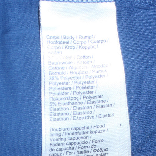 Lacoste Men's Blue Pullover Hoodie S Regular Fit Logo Zip Pocket