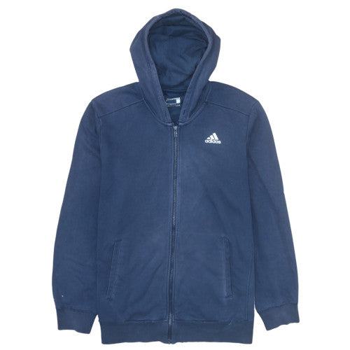 Adidas Men's Blue Full Zip Hoodie Size L Sport Essentials