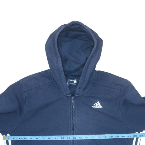 Adidas Men's Blue Full Zip Hoodie Size L Sport Essentials