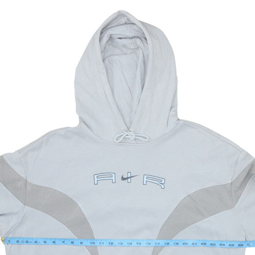 Nike Men's Grey Pullover Hoodie L Logo Fleece Sportswear
