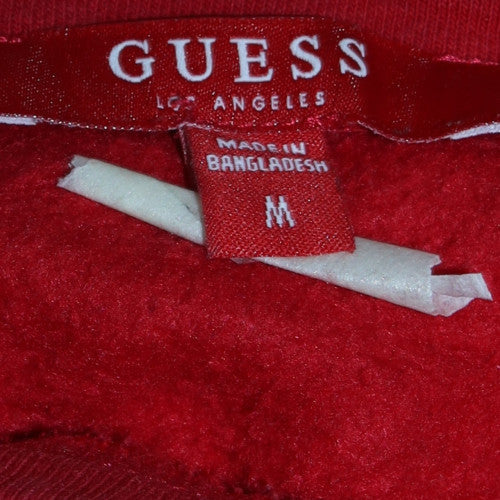 GUESS Women's Red Crew Neck Logo Sweatshirt Size M