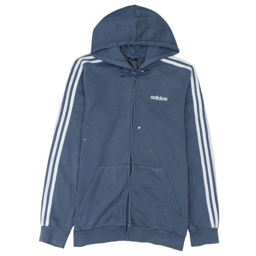Adidas Men's Blue Full Zip Hoodie L Sports Fleece