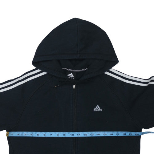 Adidas Men's Black Full Zip Hoodie Medium Performance Essentials