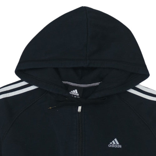 Adidas Men's Black Full Zip Hoodie Medium Performance Essentials