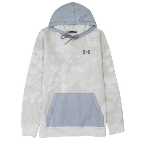 Under Armour Men Grey Camo Pullover Hoodie Size M Loose Fit