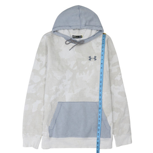 Under Armour Men Grey Camo Pullover Hoodie Size M Loose Fit
