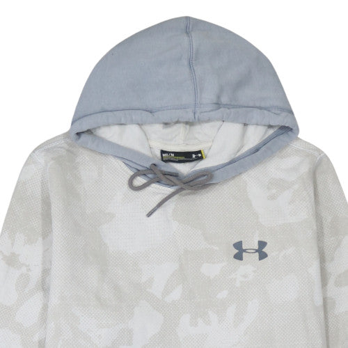 Under Armour Men Grey Camo Pullover Hoodie Size M Loose Fit