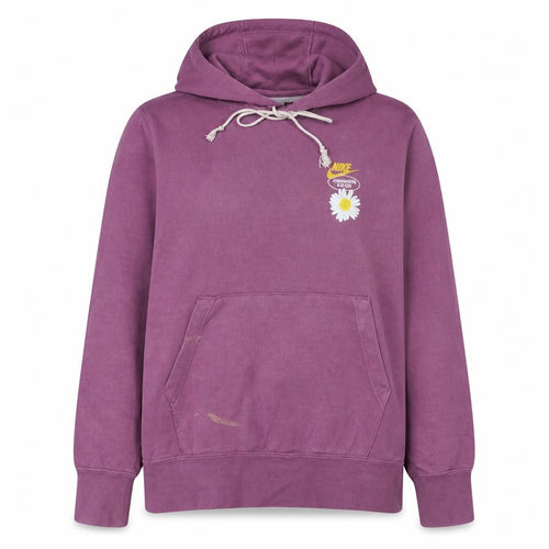Nike Women's Purple Pullover Hoodie XL Floral Graphic Cotton Blend