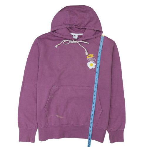 Nike Women's Purple Pullover Hoodie XL Floral Graphic Cotton Blend