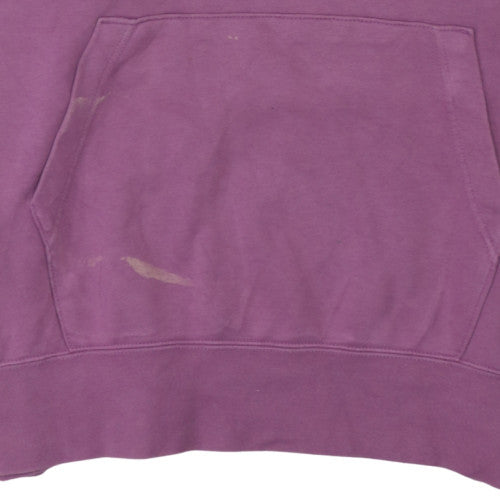 Nike Women's Purple Pullover Hoodie XL Floral Graphic Cotton Blend