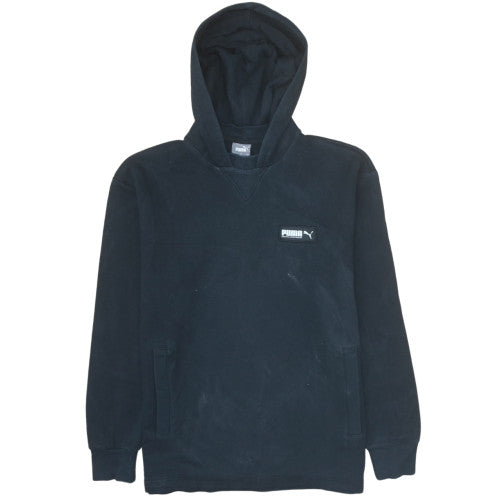 Puma Men’s Black Pullover Hoodie Small Fleece Logo Sportswear