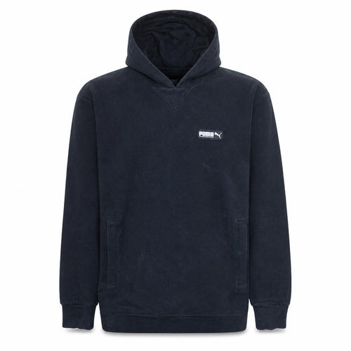 Puma Men’s Black Pullover Hoodie Small Fleece Logo Sportswear