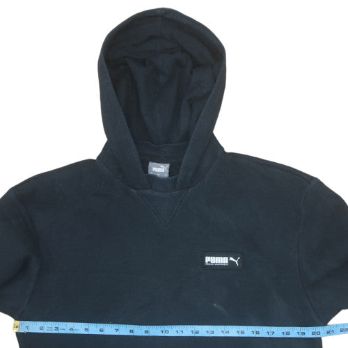 Puma Men’s Black Pullover Hoodie Small Fleece Logo Sportswear