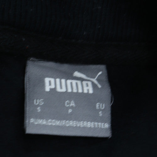 Puma Men’s Black Pullover Hoodie Small Fleece Logo Sportswear