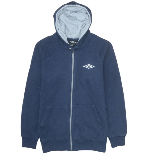 Umbro Men's Blue Full Zip Hoodie Size M Sports Casual