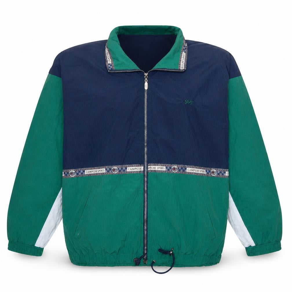 T/ART Men's XL Blue Green 90s Retro Windbreaker Jacket