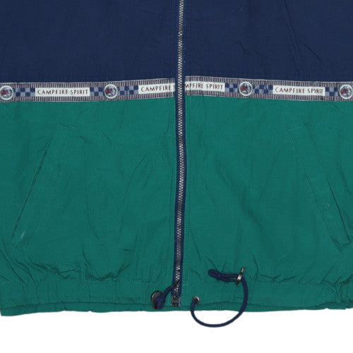 T/ART Men's XL Blue Green 90s Retro Windbreaker Jacket