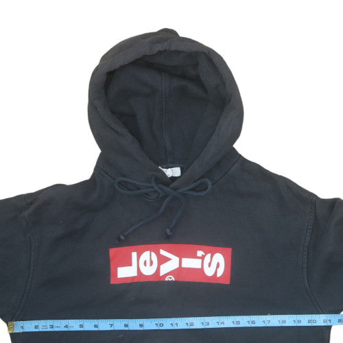 Levi's Womens Black Pullover Hoodie XXS with Logo Front