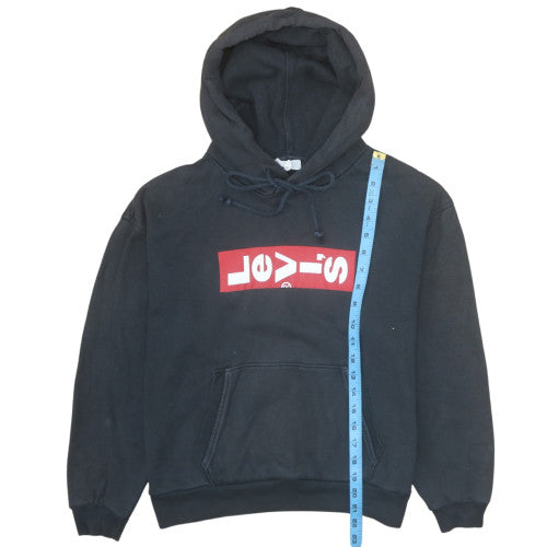 Levi's Womens Black Pullover Hoodie XXS with Logo Front