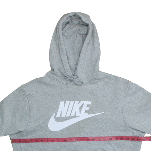 Nike Men's Grey Pullover Hoodie Medium Sport Graphic Fleece