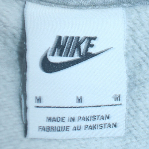 Nike Men's Grey Pullover Hoodie Medium Sport Graphic Fleece