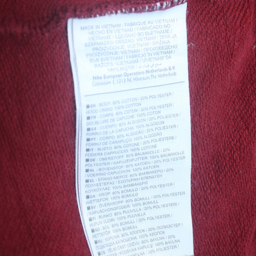 Nike Men's Red 3XL Pullover Hoodie Sweatshirt with Logo