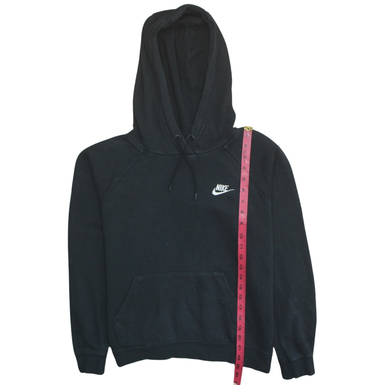 Nike Teens Black Pullover Hoodie L Logo Fleece Sweatshirt