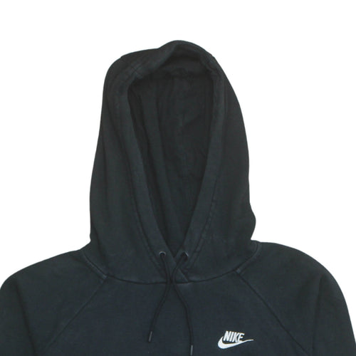Nike Teens Black Pullover Hoodie L Logo Fleece Sweatshirt