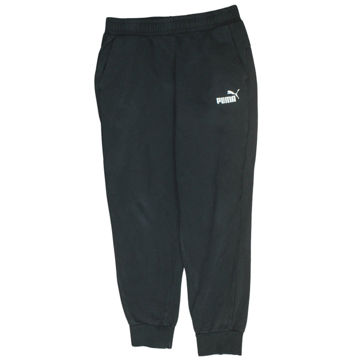 Puma Men Black Jogger Trousers L Regular Fit Elastic Waist Pocketed