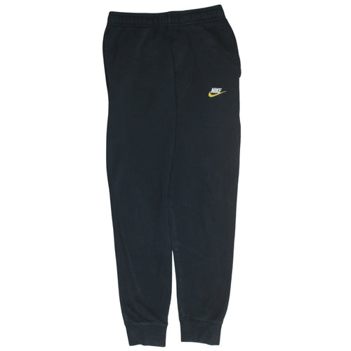 Nike Men Black Jogger Sweatpants S Elastic Waist Fleece Tapered