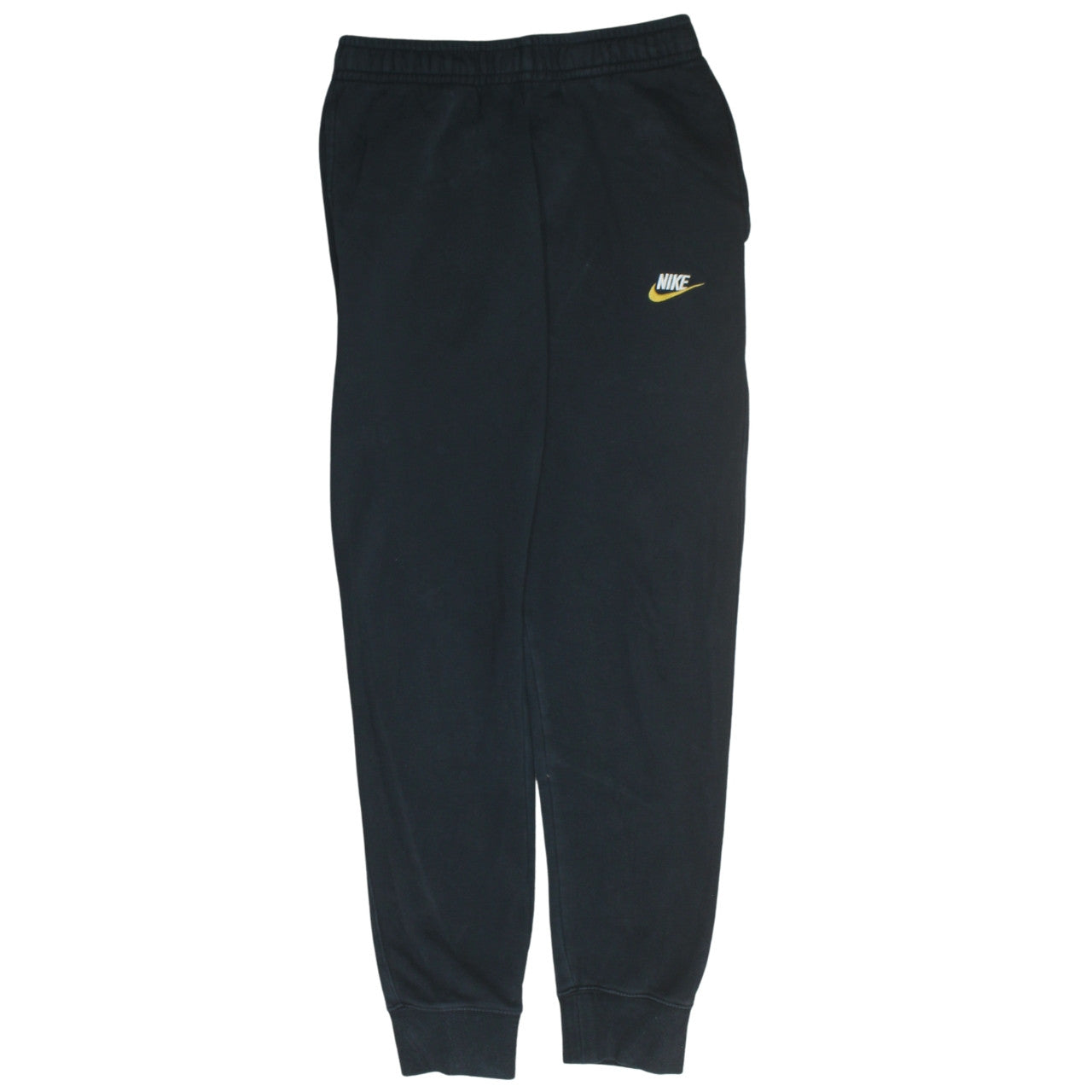 Nike Men Black Jogger Sweatpants S Elastic Waist Fleece Tapered