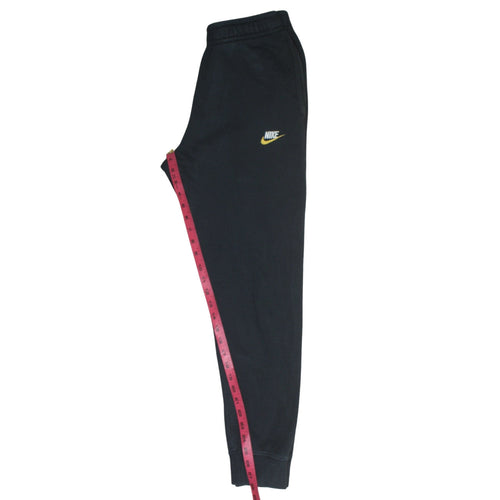 Nike Men Black Jogger Sweatpants S Elastic Waist Fleece Tapered