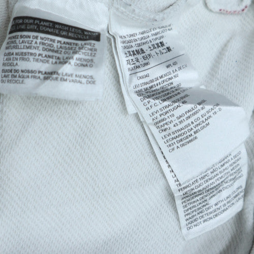 Levi's Womens White Logo Crew Neck Pullover Sweatshirt L