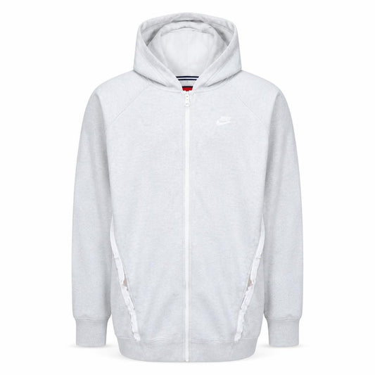 Front view of Nike Men's Grey Full Zip Hoodie M Lightweight Sportswear