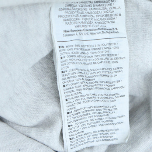 Nike Men's Grey Full Zip Hoodie M Lightweight Sportswear