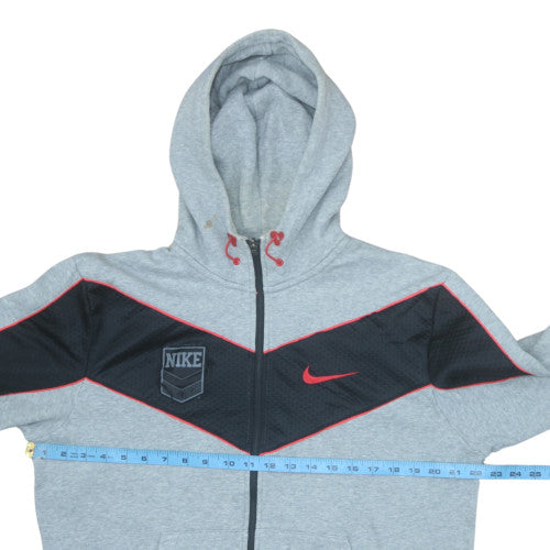 Nike Mens Grey Full Zip Hoodie M Sports Fleece Sweatshirt