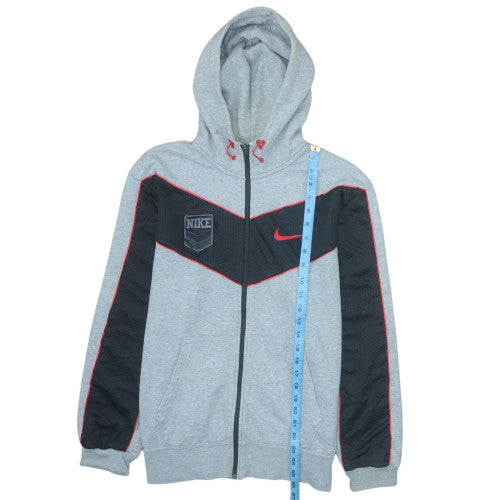 Nike Mens Grey Full Zip Hoodie M Sports Fleece Sweatshirt