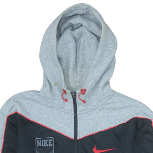 Nike Mens Grey Full Zip Hoodie M Sports Fleece Sweatshirt