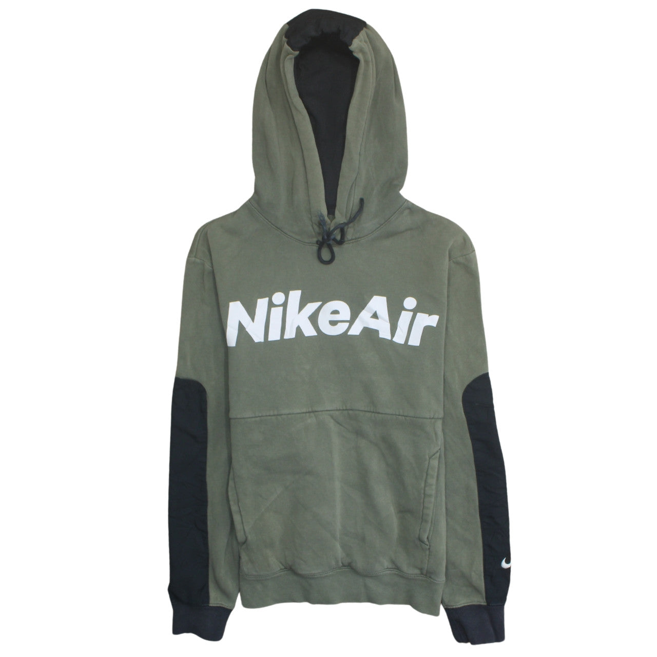 Nike Air Men's Green XS Pullover Hoodie with Logo Print