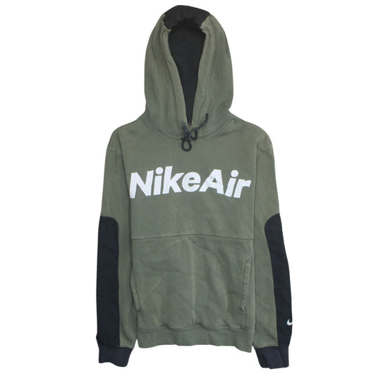 Nike Air Men's Green XS Pullover Hoodie with Logo Print