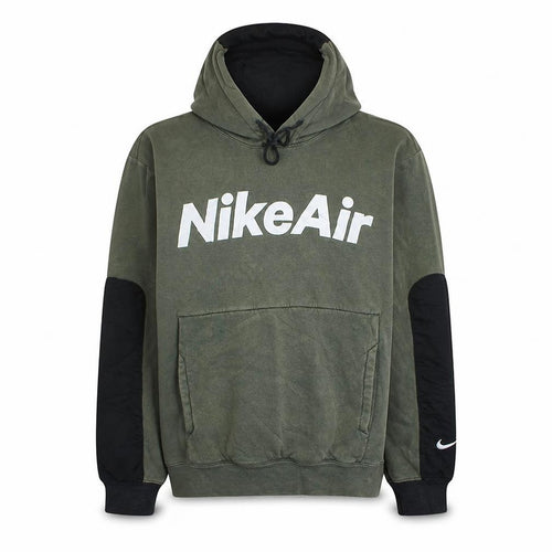 Nike Air Men's Green XS Pullover Hoodie with Logo Print
