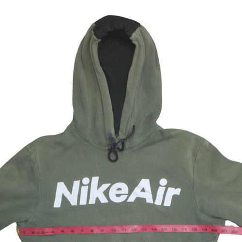 Nike Air Men's Green XS Pullover Hoodie with Logo Print