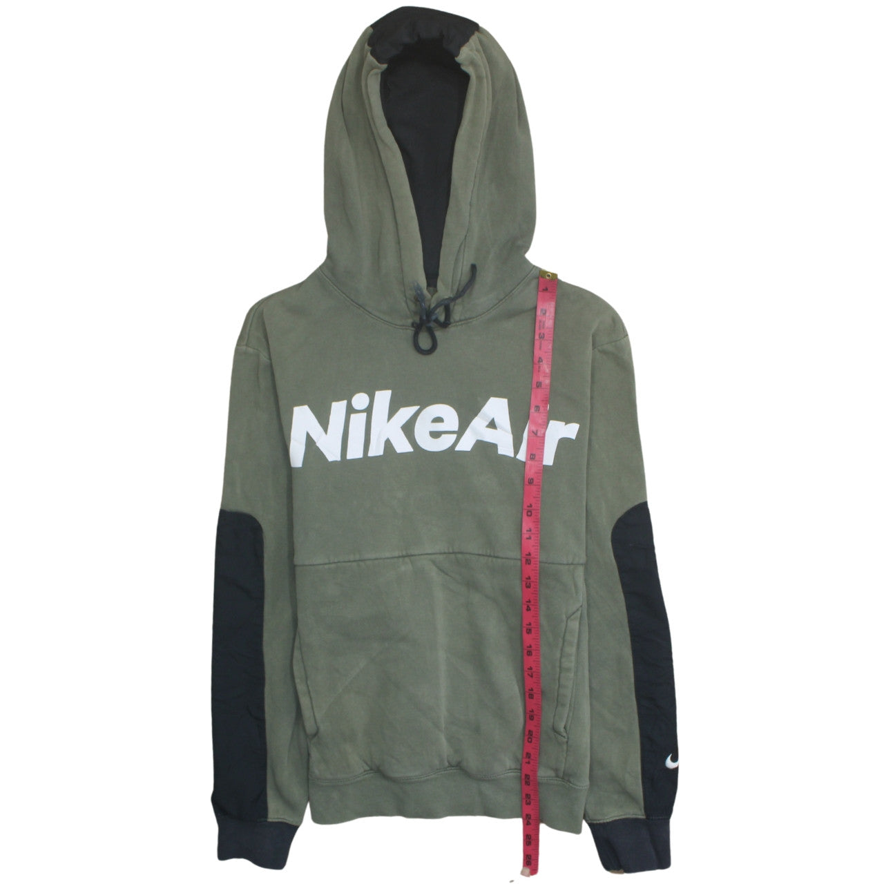 Nike Air Men's Green XS Pullover Hoodie with Logo Print