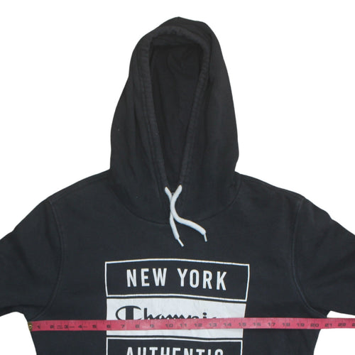 Champion Men's Black Pullover Hoodie Medium Graphic New York Authentic